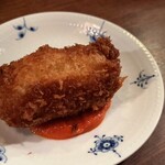 らんぷ亭 - カニクリームコロッケのハーフサイズ