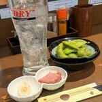 焼鳥と地酒 炭イッカ - レモンサワー＆お通し