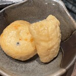 酒とひもの 人情酒場 - がんもどき、もち巾着