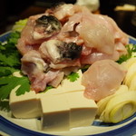 ふぐちり 具材（ふぐ 白菜 春菊 豆腐 下仁田葱） 2014.12.x