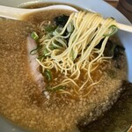 朝ラーメン - この系の麺が、本当に美味しくて大好きです- ̗̀ ( ˶'ᵕ'˶) ̖́-  硬めも、芯の食感が良くて惚れますね(ﾉ≧ڡ≦)☆