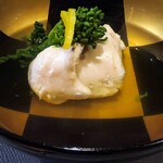 食堂とだか - トラフグ白子と菜の花のお椀