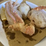 トラットリア カヴァタッピ - クモエビとガスエビとカンパチと野菜のフリット