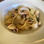 トラットリア カヴァタッピ - イカとアンチョビのスパゲッティ