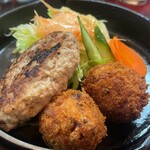 グリル ふらいぱん - ハンバーグとコロッケのセット