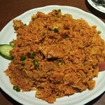 ラム - チキンビリヤーニ←ほぐした後  骨なしカット肉(ノーマル)が隠れている