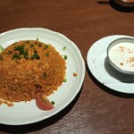 ラム - チキンビリヤーニ1430円  ライタ、ドリンク付き  長粒米ですd(ゝω・´○)