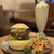 CHATTY CHATTY - 料理写真:『Negishio Gristle Burger¥1,760』 ※With French Fries¥220 『MAPLE NUTS SHAKE¥715』