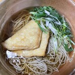 手打ちそばと朝宮茶の店 黒田園 - 大きな油揚げ