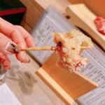 鮨と天ぷら にほんのうみ - 明太子しょっぱいけど美味い！