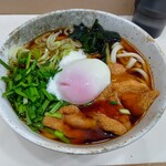 麺処 盛盛 - きつねうどん+温玉+ニラトッピング