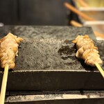 鳥さと - 希少部位2串　ハラミ、食道