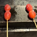 鳥さと - 野菜串　フルーツトマト