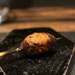 鳥さと - つくねはコースの最後の串焼き
