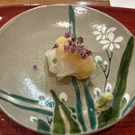 佳肴岡もと - ヒラメと梅酢