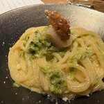 すすきの焼肉きらく - ウニのクリームパスタ