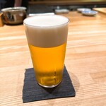 #にくといえばまつだ - 生ビール(サッポロSORACHI) ◎