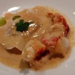 コンヴィヴィアリテ・イチノセ - オマール海老、鶏と海老、きくらげのラビオリ