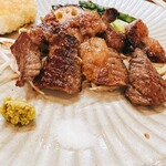 ダイニングsakae - サイコロステーキ(80g)ランチ  ¥1,900  満足度高い焼き上がり