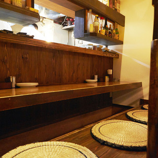 Our proud counter horigotatsu where you can relax