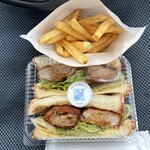 あじさい - 料理写真:カツサンド(ポテト付) 500円