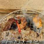 大衆焼肉 三代目ホルモンセンター - 上ホルモン,旨辛カルビ,和牛ランプ ほぼ焼きあがりました (2025.12.07)