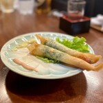 どぜう・四季料理 やぶや - 海老春巻（¥1,100税込）
      こちらはMさんたちの注文。おいしそうだったんで写真だけいただきました♪