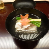 天神橋 青木 - お椀(甘鯛、胡麻豆腐)
