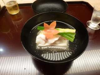 h Aoki - お椀(甘鯛、胡麻豆腐)