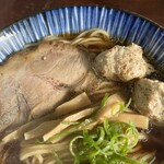 麺屋 鶏楽 - 朝ラー600円　つくね150円　中盛無料