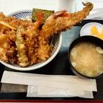 日本橋 天丼 金子半之助 - 江戸前天丼(税込1595円)と味噌汁(税込110円)