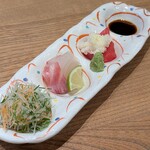 川畑 - 鮪と鯛のお造り♪