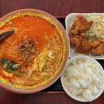 中華料理 張家 - 担々麺セット（唐揚げ）