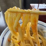こくや - 濃厚卵麺。贅沢感を感じる味変でした。