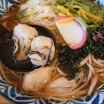 桂木庵 - ぷりぷりの牡蠣が4個( *´艸)たまりません♡セリ、柚子、布海苔などなど、名脇役の存在感✨✨.