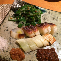かさね - 下仁田ネギの鳥味噌添え めっちゃ美味しい〜❤︎