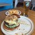 ベアフットバーガー - 料理写真:【期間限定】 『CARAMEL BAKED APPLE CAMEMBERT CHEESE BURGER￥1,800』 『ブルックリンディフェンダー¥750』
