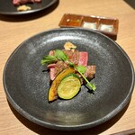 鉄板焼 九九 - ・黒毛和牛のサーロインステーキ