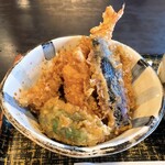 松栄庵 - 天丼 (海老・キス・イカ・ピーマン・茄子・かぼちゃ)