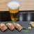 道産和牛専門店 牛美道 - 料理写真:ビール＆ローストビーフ寿司(2025年12月)