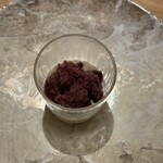 虎白 - 葡萄皮ごとシャーベット チーズ  昆布のジュレ