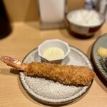 黒豚とんかつ ほり壱 - エビフライは、自家製のタルタル