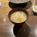 壮士 - 黄韮の味噌汁上から