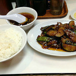江差家 - ナスみそ炒め定食
