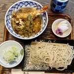 秀福 - 「天丼セット」をざる蕎麦で。