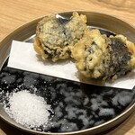 勝龍庵 肴家 くのり - 海苔で巻いて揚げたホタテ、海苔パリッとホタテふっくら