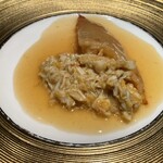 仁修樓 - 蟹とフカヒレのステーキ 生姜蜂蜜黒酢と赤酢