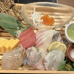 茨城地産地消の店 あんこう鍋×常陸牛 全席個室 もんどころ - 刺し盛りだー