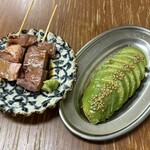 恵比寿 スタンド富士 - 肉串刺し・アボカド生レバー風