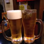 仁 - ウーロン茶と生ビール